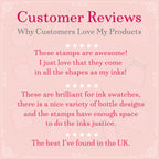 Clear Ink Bottle Stamps for fountain pen ink swatching and journaling - Stamp Set B My Store