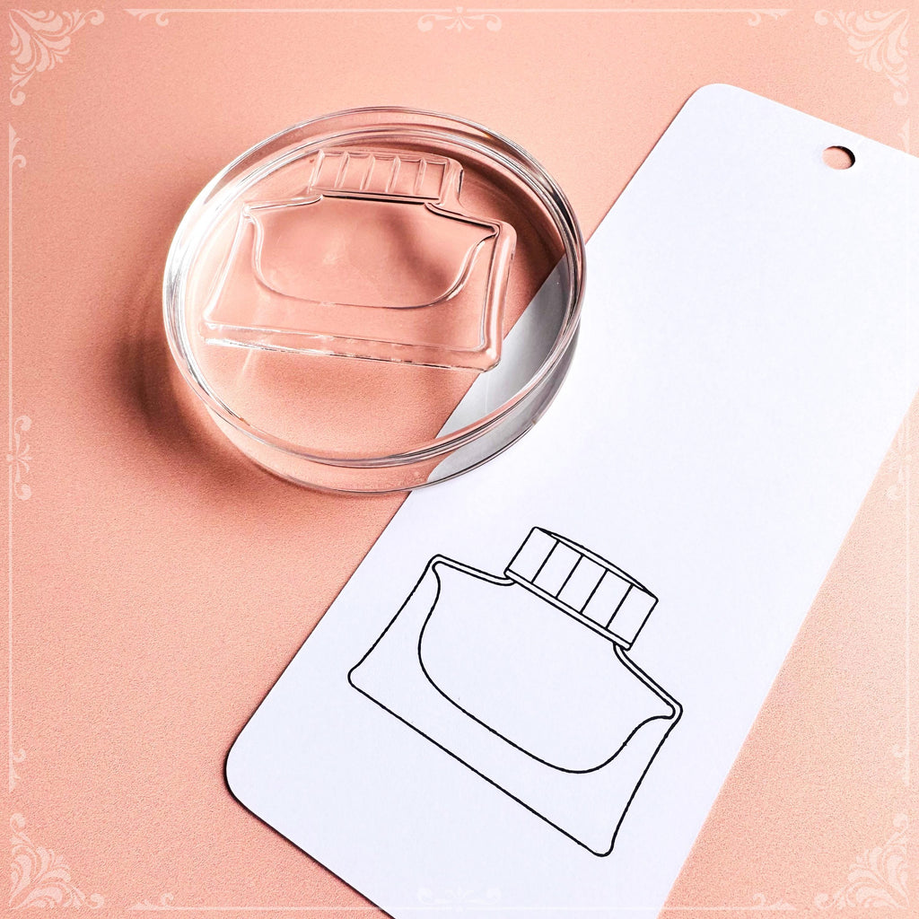Round Acrylic Stamp Block - Crystal Clear Craft Stamp Holder With Smooth Transparent finish And Bevelled Edge