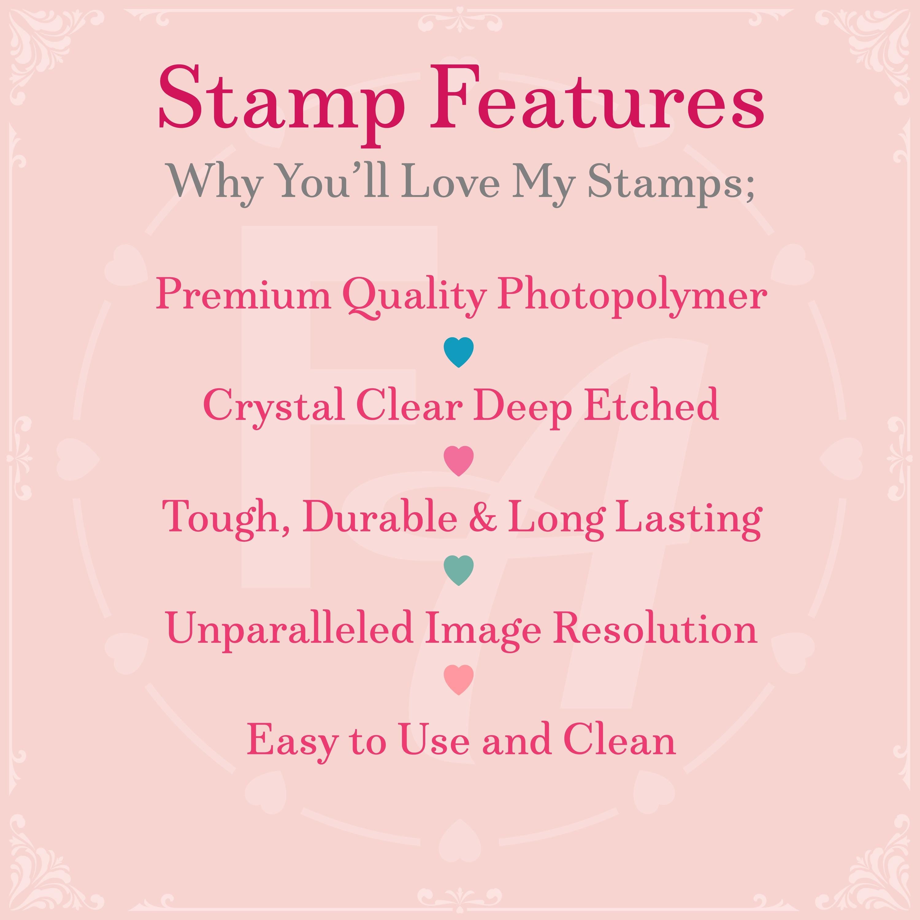 Clear Ink Bottle Stamps for fountain pen ink swatching and journaling - Stamp Set B