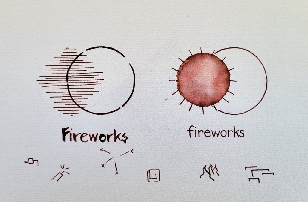 Shanghai Stationary Fountain Pen Ink - Fireworks - 50ml Bottle
