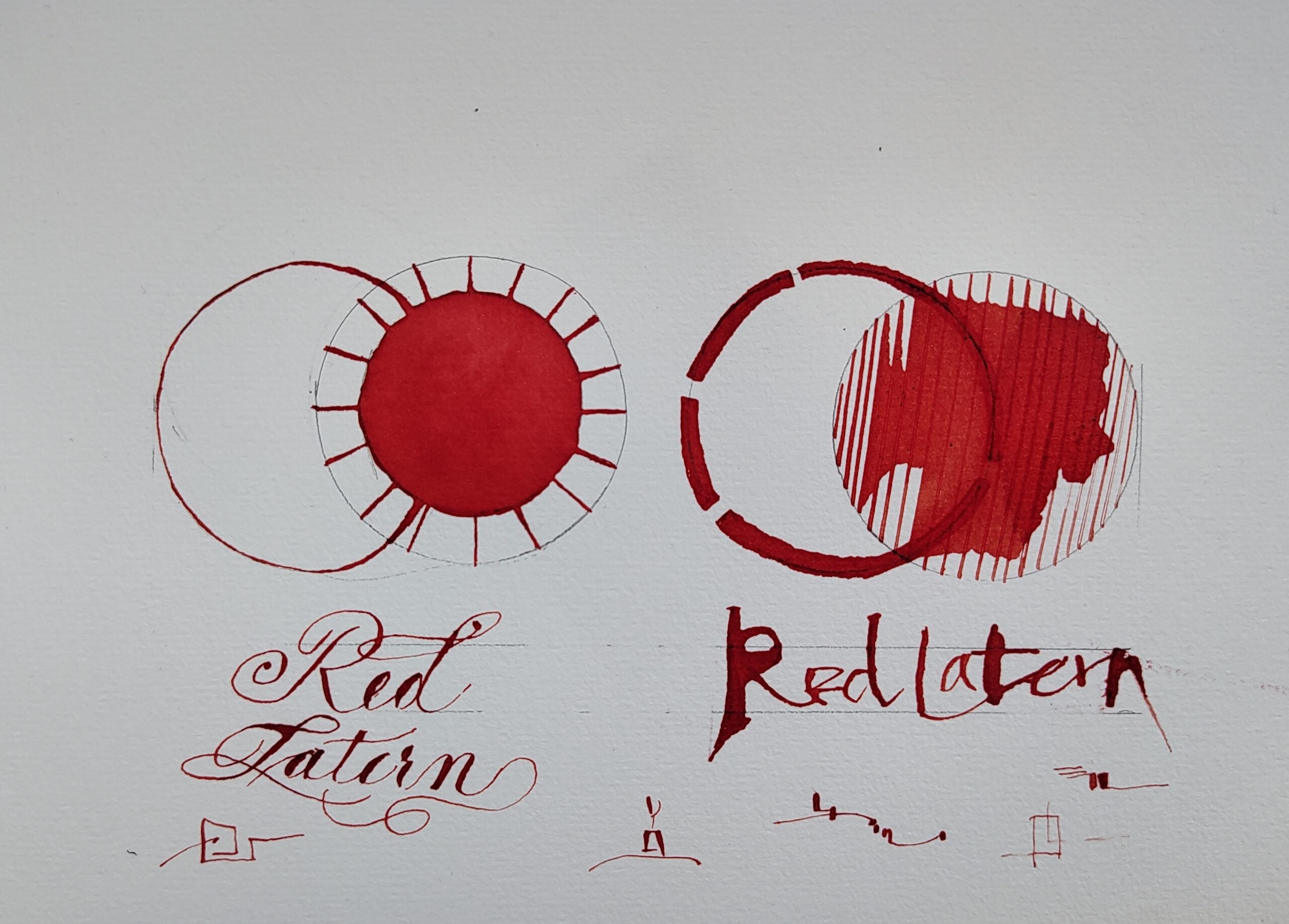 Shanghai Stationary Fountain Pen Ink - Red Lantern - 50ml Bottle