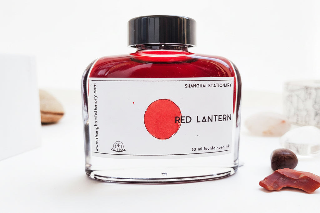 Shanghai Stationary Fountain Pen Ink - Red Lantern - 50ml Bottle