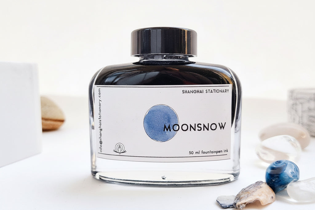 Shanghai Stationary Fountain Pen Ink - Moonsnow - 50ml Bottle