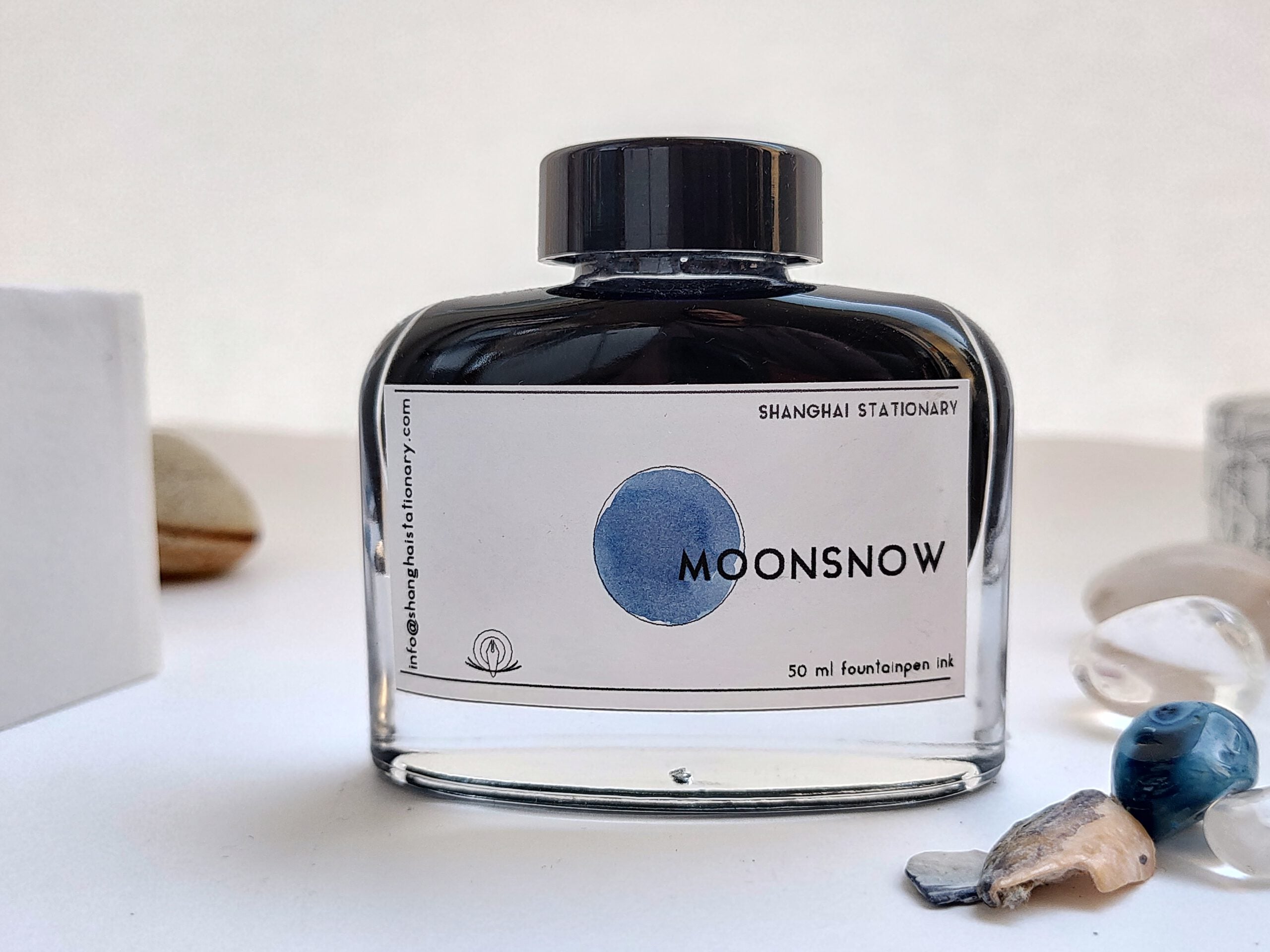 Shanghai Stationary Fountain Pen Ink - Moonsnow - 50ml Bottle