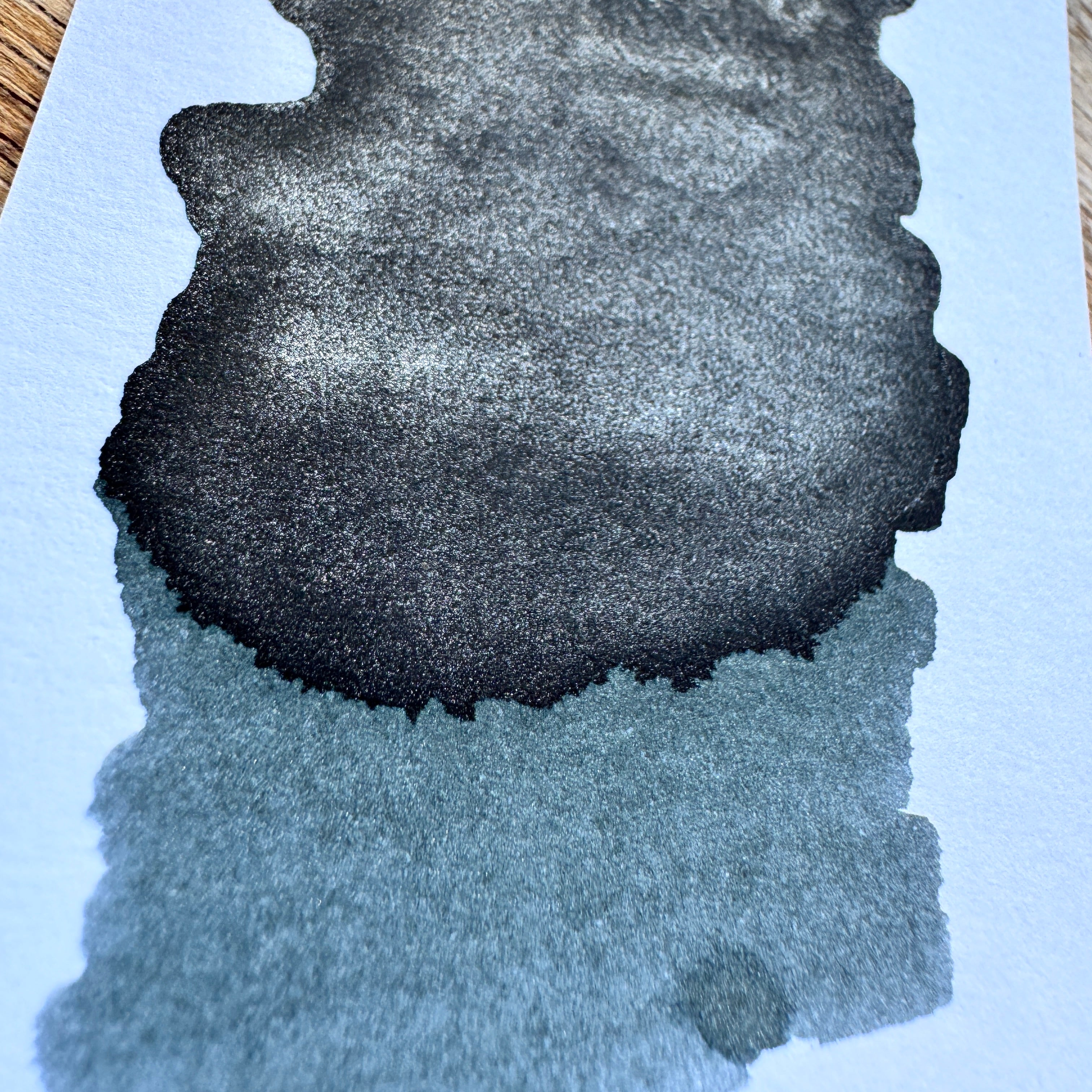 Moonshine Over Kanton is a Dark Blue Gray Shimmering Bottled Fountain Pen Ink by Shanghai Stationary Netherlands