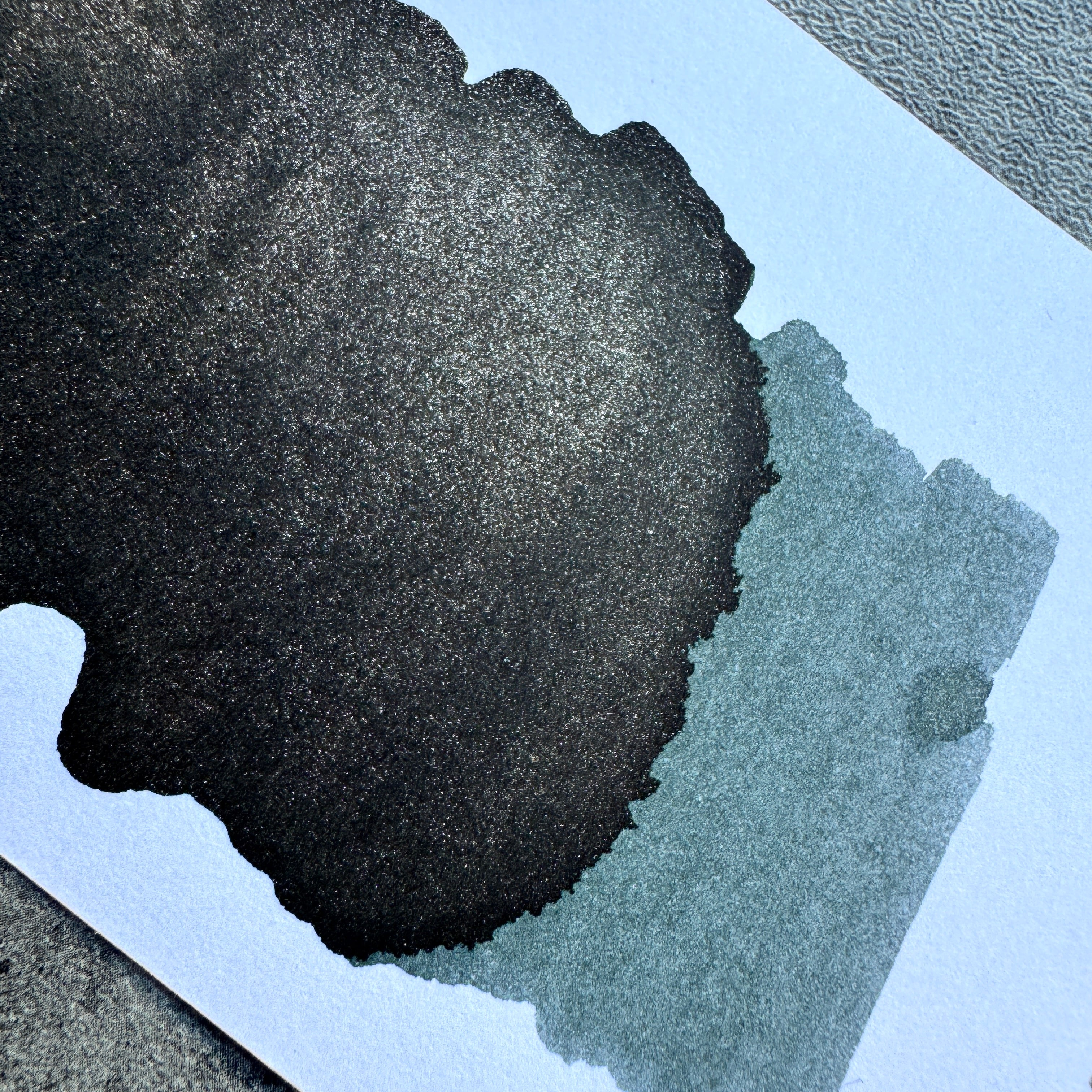 Moonshine Over Kanton is a Dark Blue Gray Shimmering Bottled Fountain Pen Ink by Shanghai Stationary Netherlands