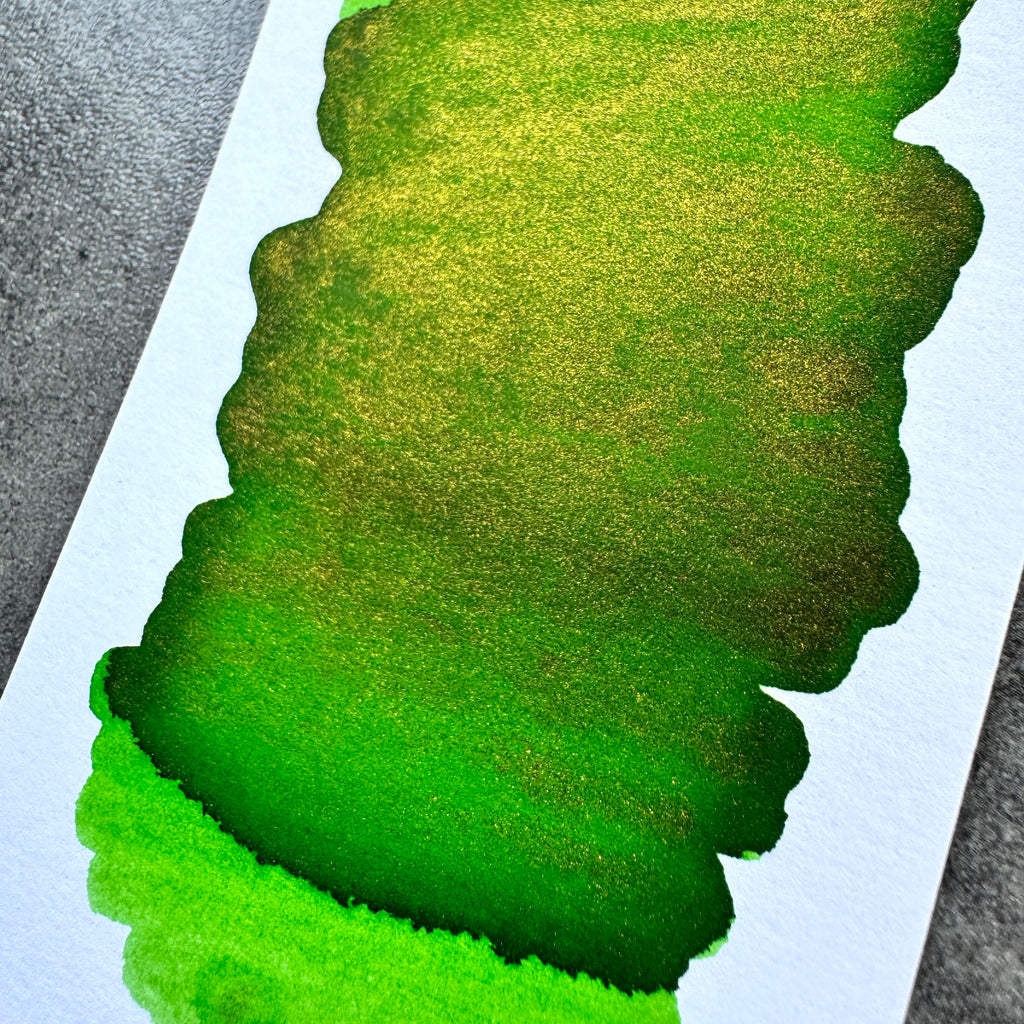 Venom Viper Bright Green Shimmering Bottled Fountain Pen Ink by Shanghai Stationary Netherlands
