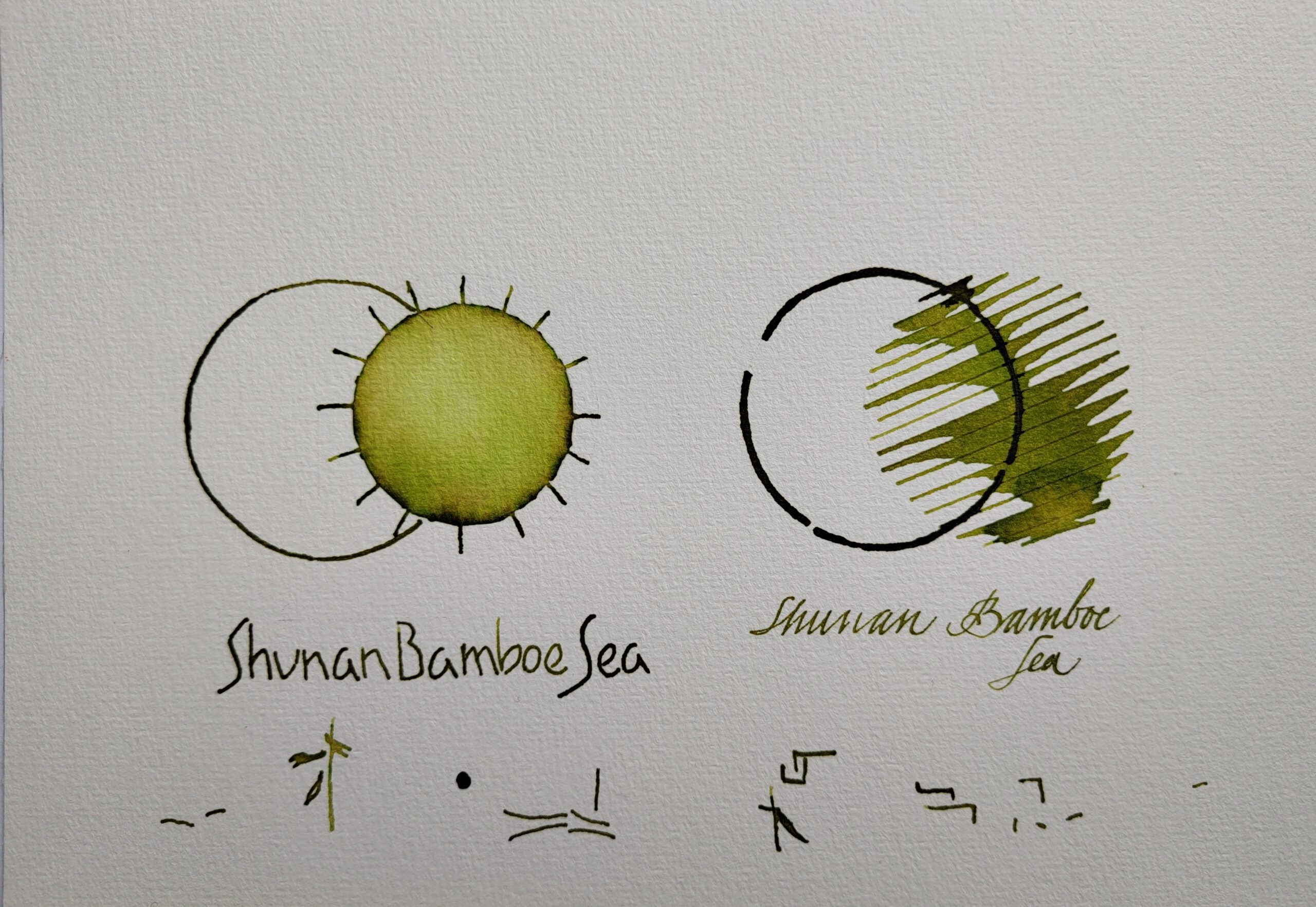 Shanghai Stationary Fountain Pen Ink - Shunan Bamboe Sea - 50ml Bottle