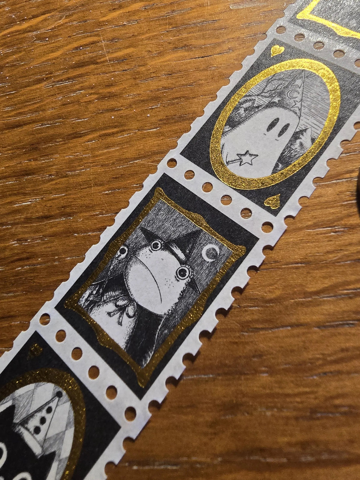 Halloween Gifts - Portraits of Your Boyfriends - Gold Foiled Stamps Art Washi Tape by Jon Turner