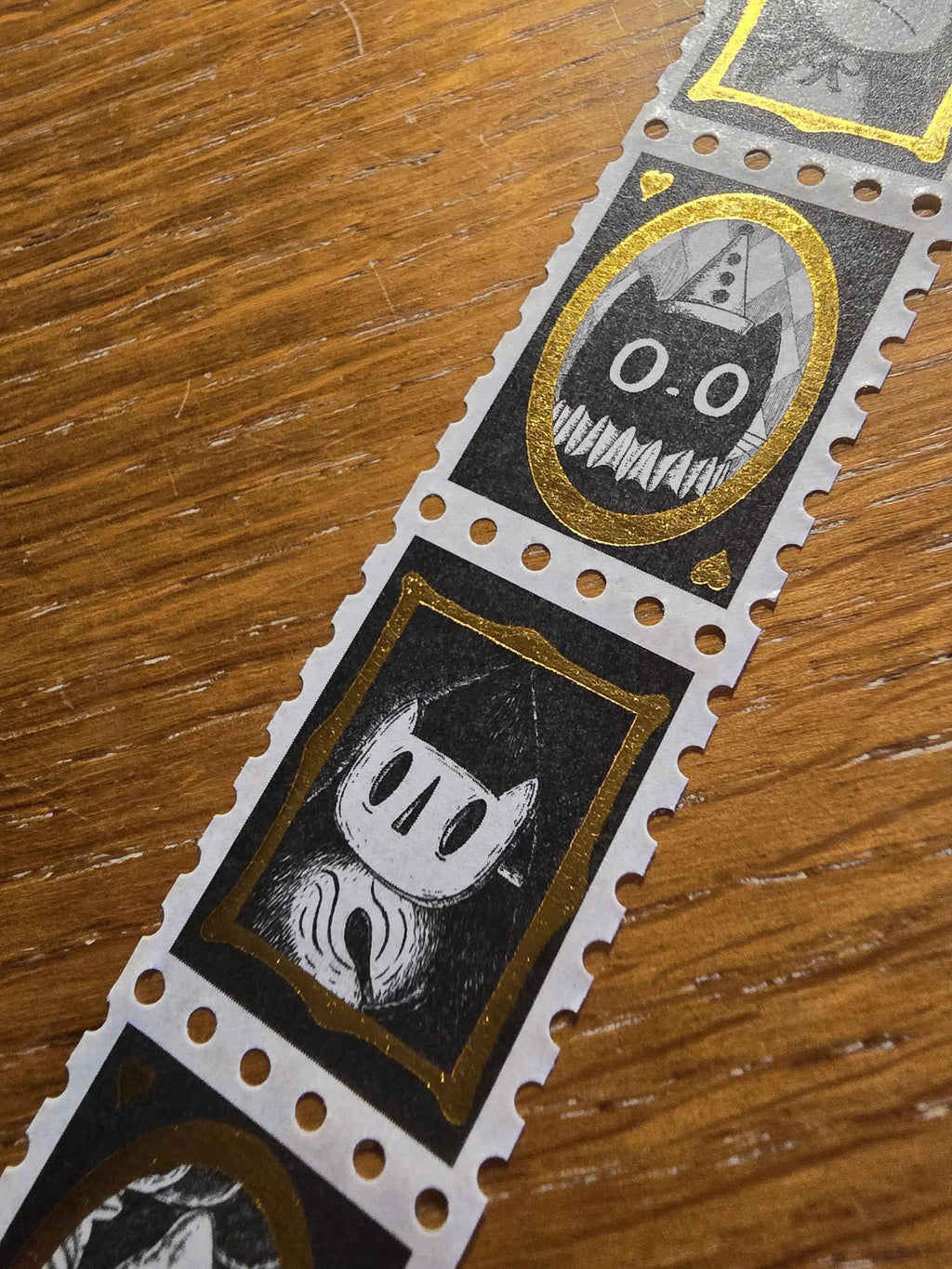 Halloween Gifts - Portraits of Your Boyfriends - Gold Foiled Stamps Art Washi Tape by Jon Turner