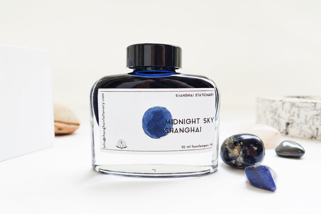 Shanghai Stationary Fountain Pen Ink - Midnight Sky Shanghai - 50ml Bottle