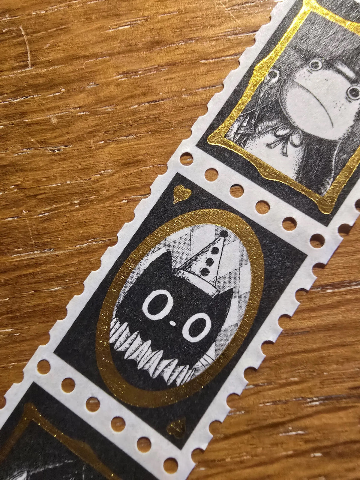 Halloween Gifts - Portraits of Your Boyfriends - Gold Foiled Stamps Art Washi Tape by Jon Turner