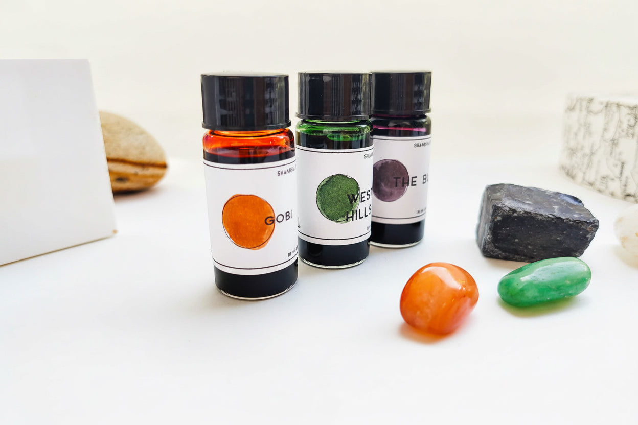 Shanghai Stationary Fountain Pen Ink - Earth - Set of 3 inks