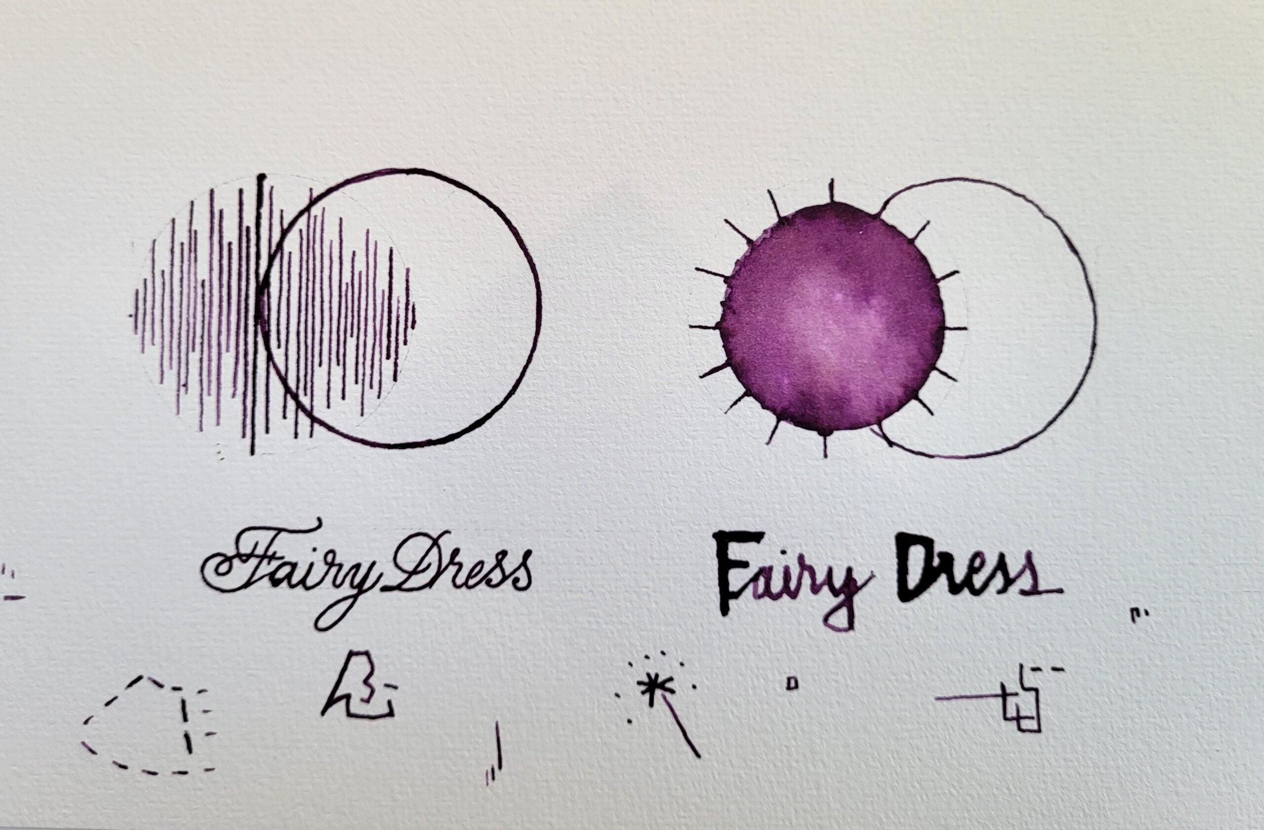 Shanghai Stationary bottled fountain pen ink Fairy Dress 50ml bottle medium purple ink colour Felicity's Attic