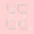 High quality, crystal clear ink bottle shaped stamps for ink swatching and journaling by Felicity's Attic - stamp set S