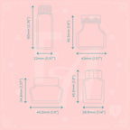 High quality, crystal clear ink bottle shaped stamps for ink swatching and journaling by Felicity's Attic - stamp set V