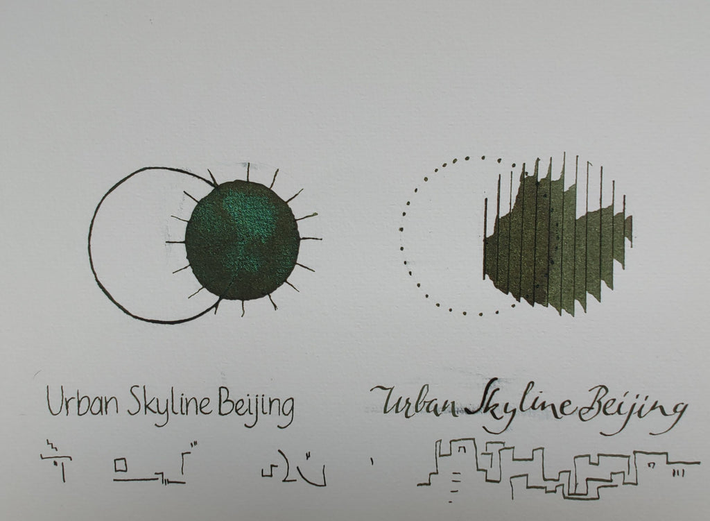 Shanghai Stationary - bottled fountain pen inks made in the Netherlands - Urban Skyline Beijing shimmer ink