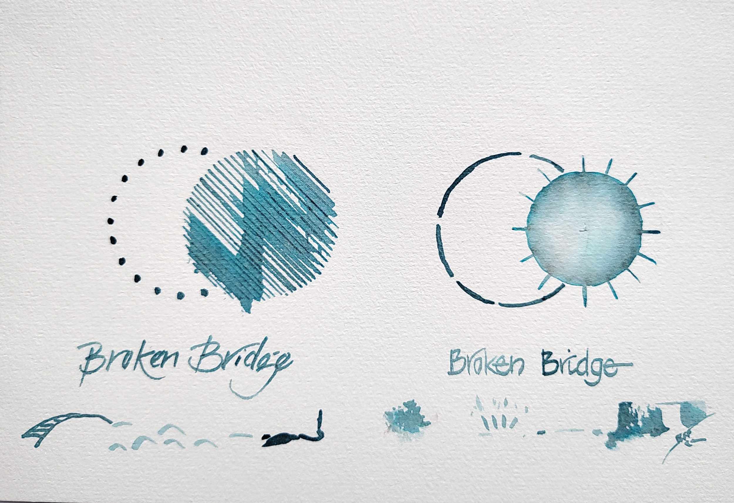 Broken Bridge 50ml premium bottled fountain pen ink from Shanghai Stationary 