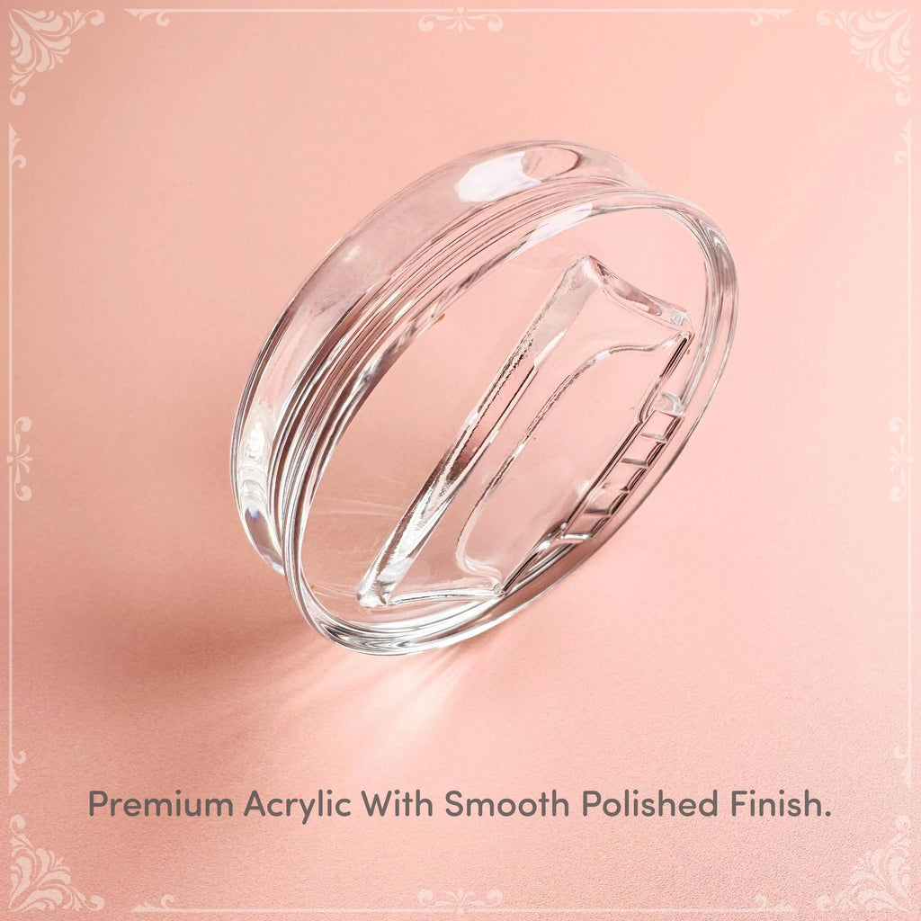 Round Acrylic Stamp Block - Crystal Clear Craft Stamp Holder With Smooth Transparent finish And Bevelled Edge My Store