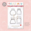 Clear Ink Bottle Shaped Stamps for fountain pen ink swatching & creative journaling - Set A My Store
