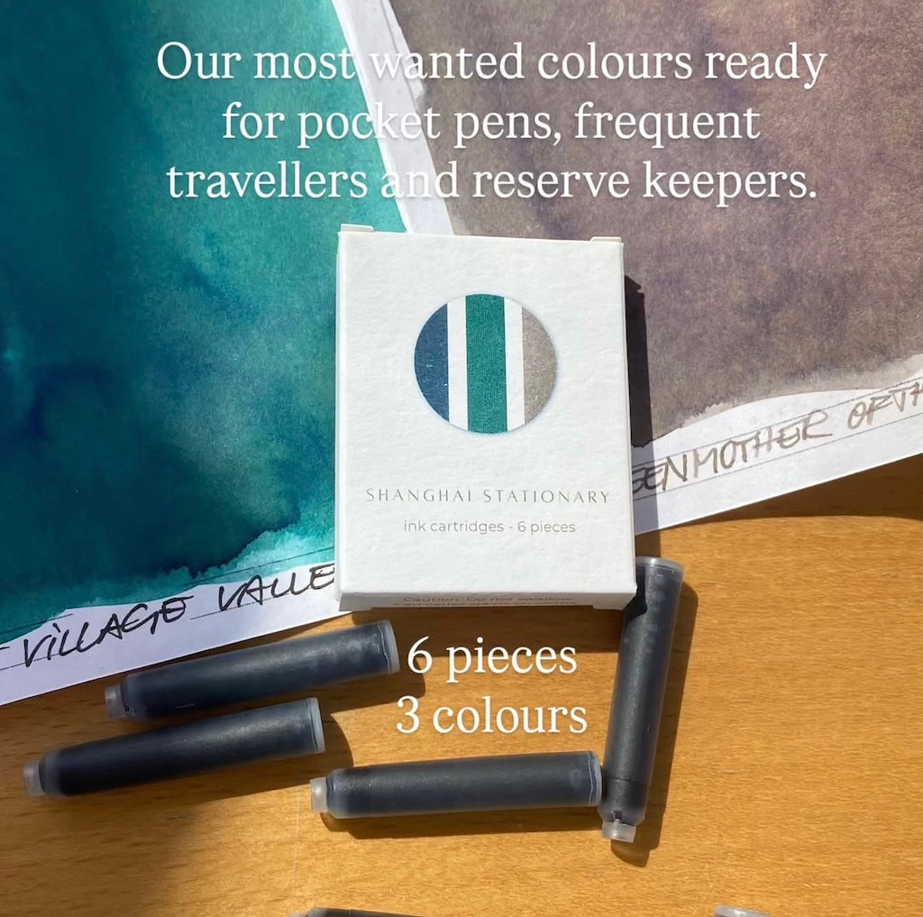 Shanghai Stationary Fountain Pen Ink Cartridges Mixed Colour Pack