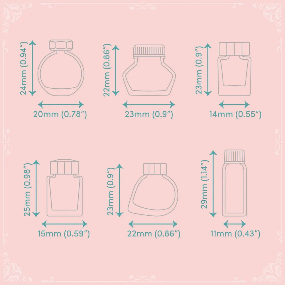Clear Mini Ink Bottle Stamps by Felicity’s Attic - Set 1