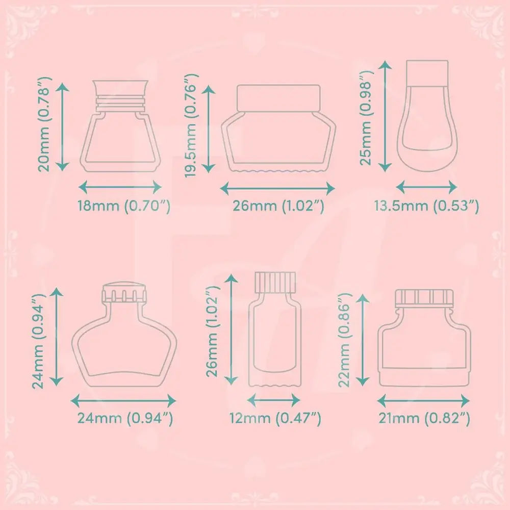 Mini Ink Bottle Stamp Set 2 - Felicity's Attic