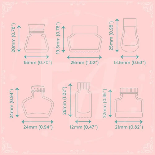 Mini Ink Bottle Stamp Set 2 - Felicity's Attic