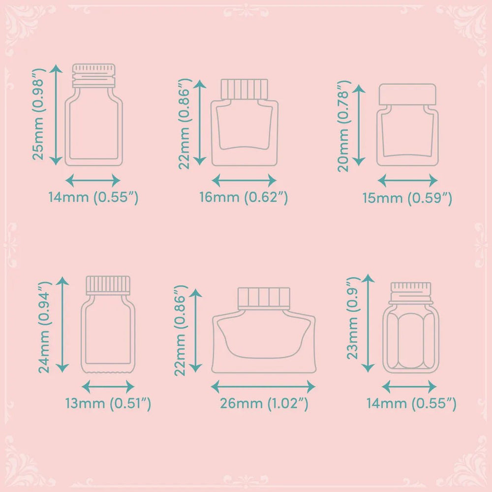 Clear Mini Ink Bottle Stamps by Felicity’s Attic - Set 1
