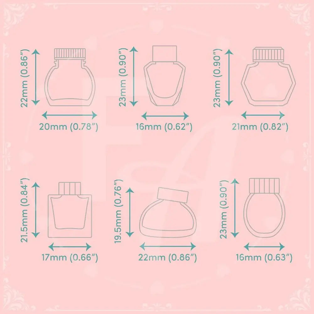 Mini Ink Bottle Stamp Set 3 - Felicity's Attic