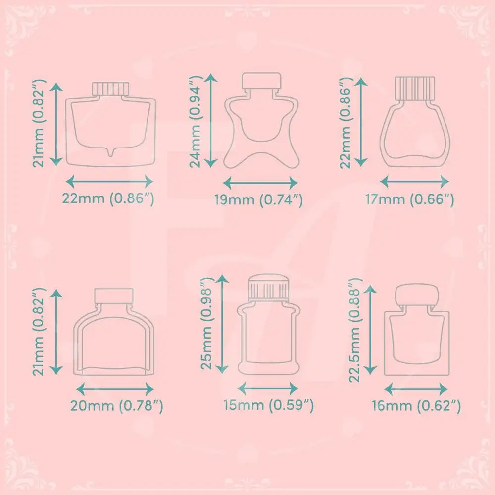 Mini Ink Bottle Stamp Set 3 - Felicity's Attic