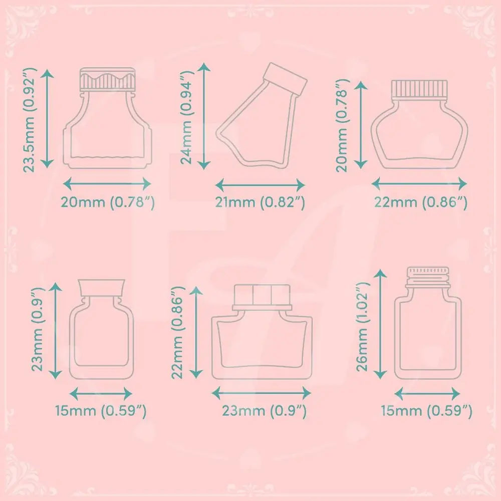 Mini Ink Bottle Stamp Set 2 - Felicity's Attic