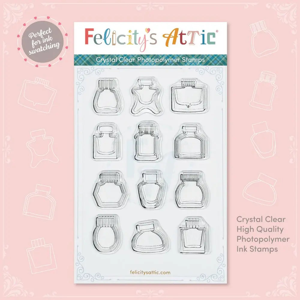 Mini Ink Bottle Stamp Set 3 - Felicity's Attic