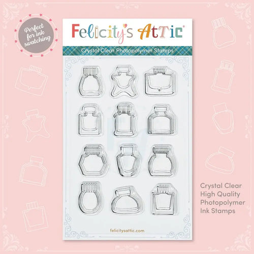 Mini Ink Bottle Stamp Set 3 - Felicity's Attic
