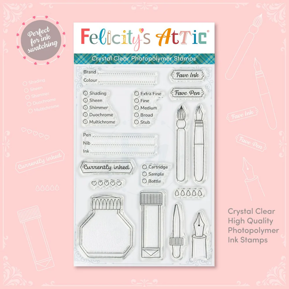 Clear Ink Swatching Stamps by Felicity’s Attic- Set 2