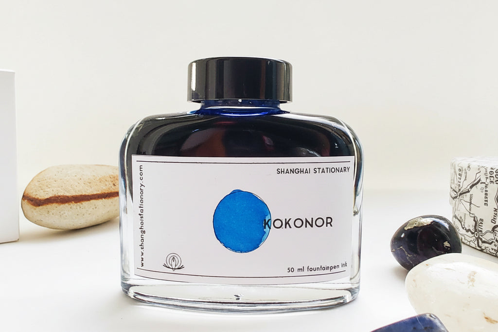 Shanghai Stationary Fountain Pen Ink - Kokonor - 50ml Bottle