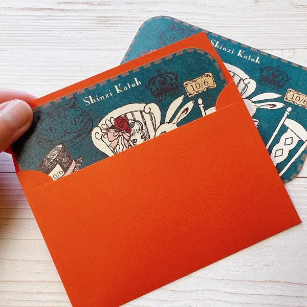 Shinzi Katoh Collection - Alice in Wonderland - Mad Hatter's Tea Party Message Cards