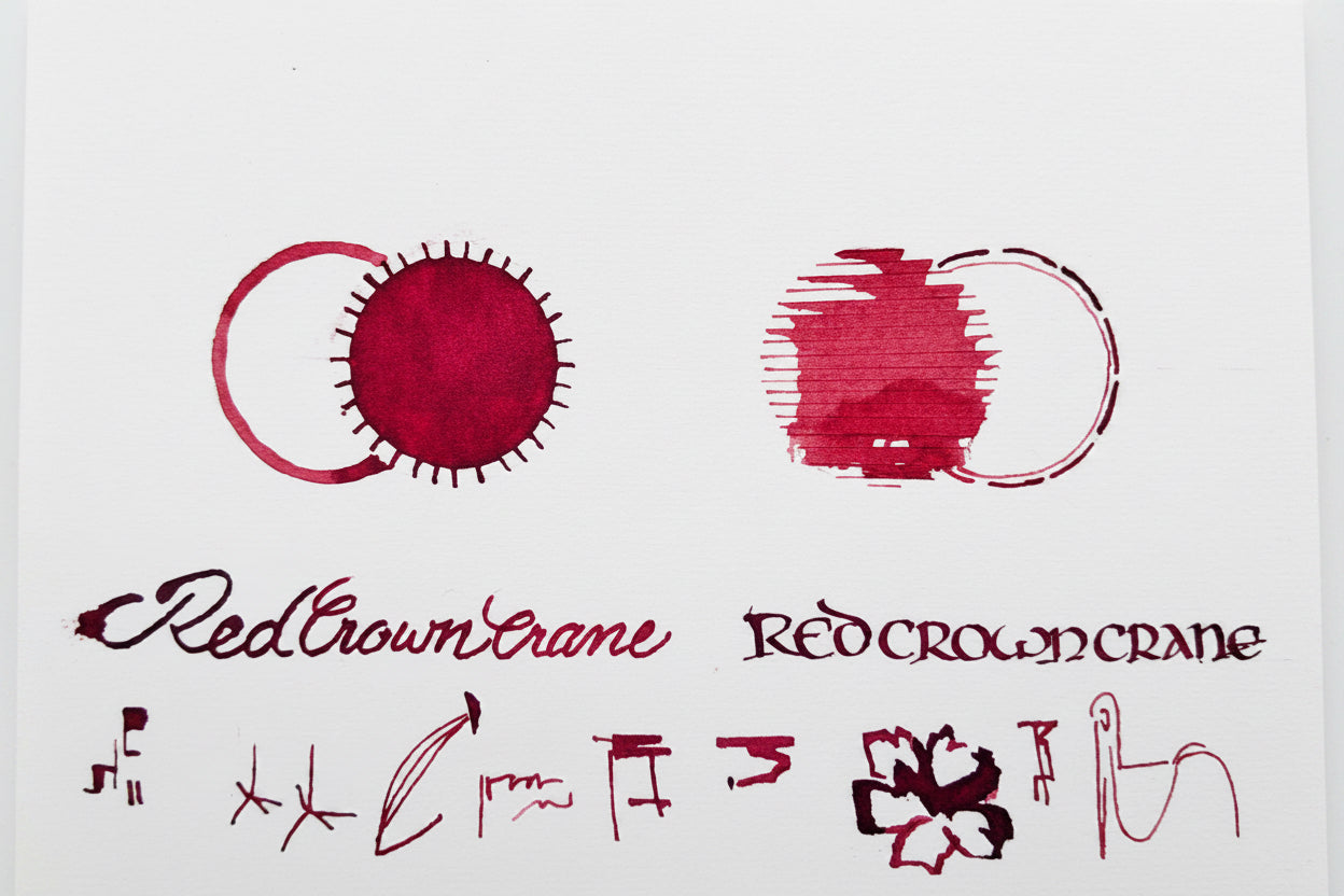 Shanghai Stationary Fountain Pen Ink - Red Crown Crane - 30ml Bottle