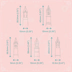 Clear Ink Bottle Stamps for fountain pen ink swatching and journaling - Stamp Set R - Felicity's Attic