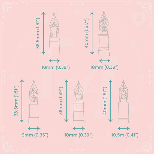 Clear Ink Bottle Stamps for fountain pen ink swatching and journaling - Stamp Set R - Felicity's Attic
