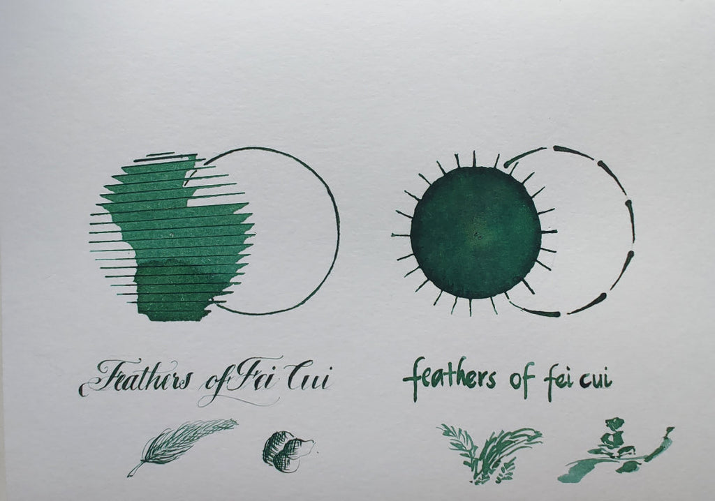 Shanghai Stationary Fountain Pen Ink - Feathers of Fei Cui - 30ml Bottle