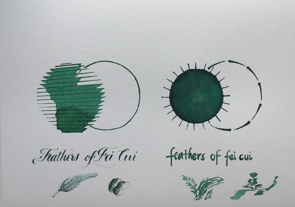 Shanghai Stationary Fountain Pen Ink - Feathers of Fei Cui - 30ml Bottle