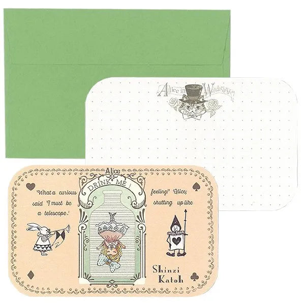 Shinzi Katoh Collection - Alice in Wonderland Message Cards - Drink Me!