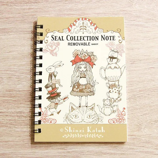 Shinzi Katoh Collection - A6 Alice in Wonderland Stickers and Washi Tape Storage Book