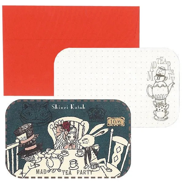Shinzi Katoh Collection - Alice in Wonderland - Mad Hatter's Tea Party Message Cards