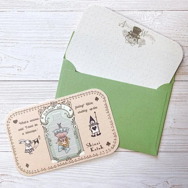 Shinzi Katoh Collection - Alice in Wonderland Message Cards - Drink Me!