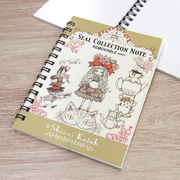 Shinzi Katoh Collection - A6 Alice in Wonderland Stickers and Washi Tape Storage Book