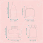 Clear Ink Bottle Stamps for fountain pen ink swatching and journaling - Stamp Set O - Felicity's Attic